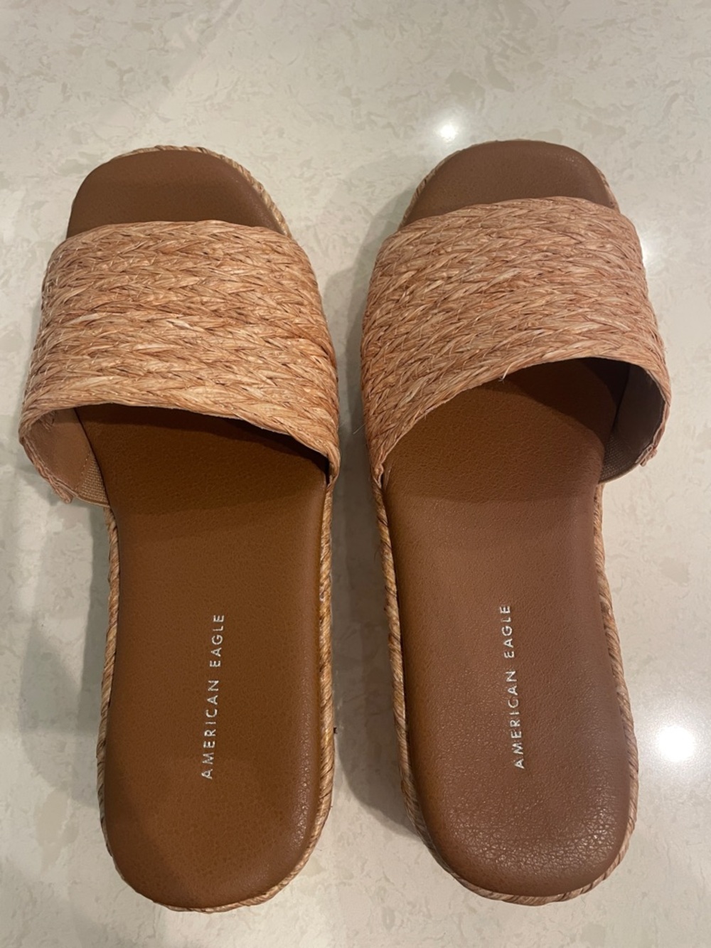 American Eagle Outfitters Brown Braided Slide Sandals - Picture 6 of 9